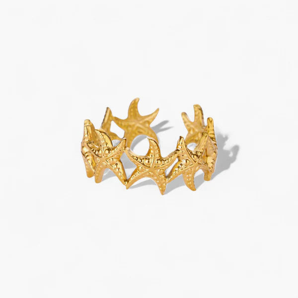 TFC Adjustable Mini Star Gold Plated Ring