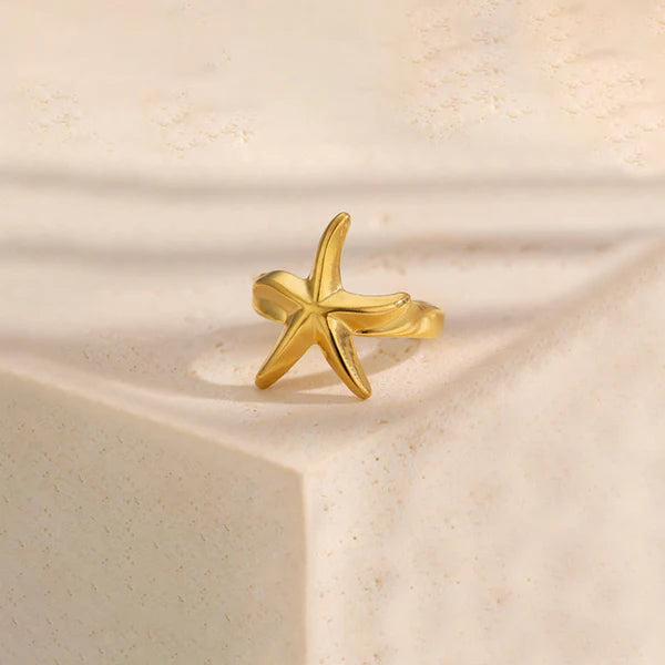 TFC Adjustable Star Gold Plated Ring