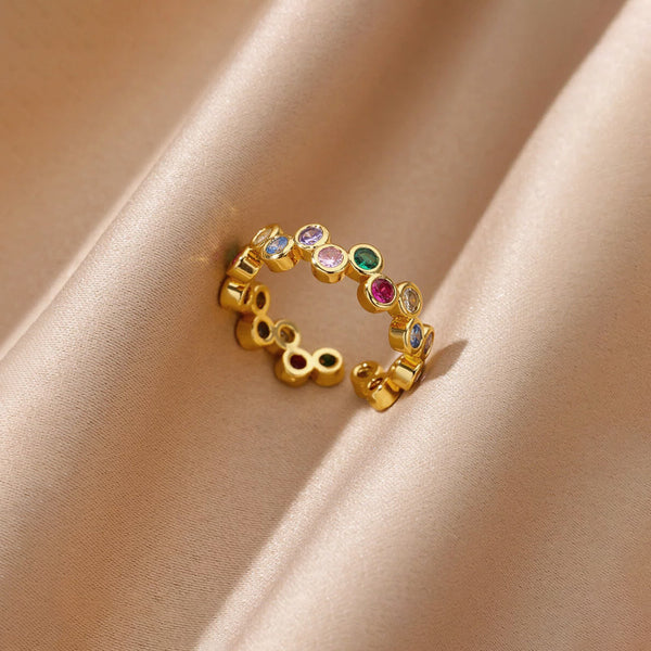 TFC So Many Color Adjustable Gold Plated Ring