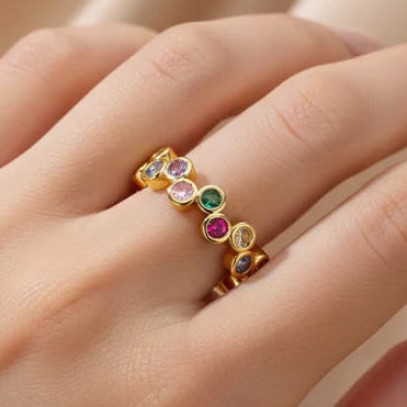TFC So Many Color Adjustable Gold Plated Ring