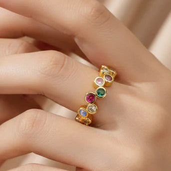 TFC So Many Color Adjustable Gold Plated Ring