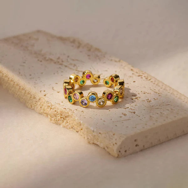 TFC So Many Color Adjustable Gold Plated Ring