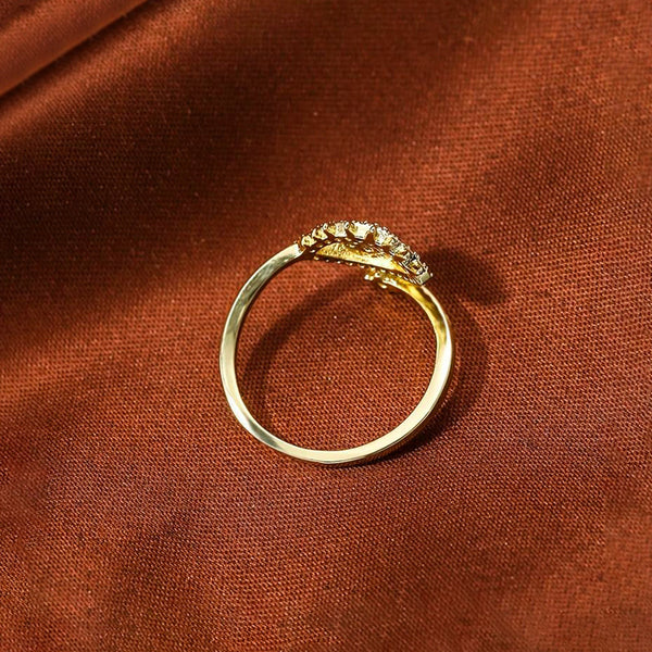 TFC Ocean Blue Lucky Glance Adjustable Gold Plated Ring