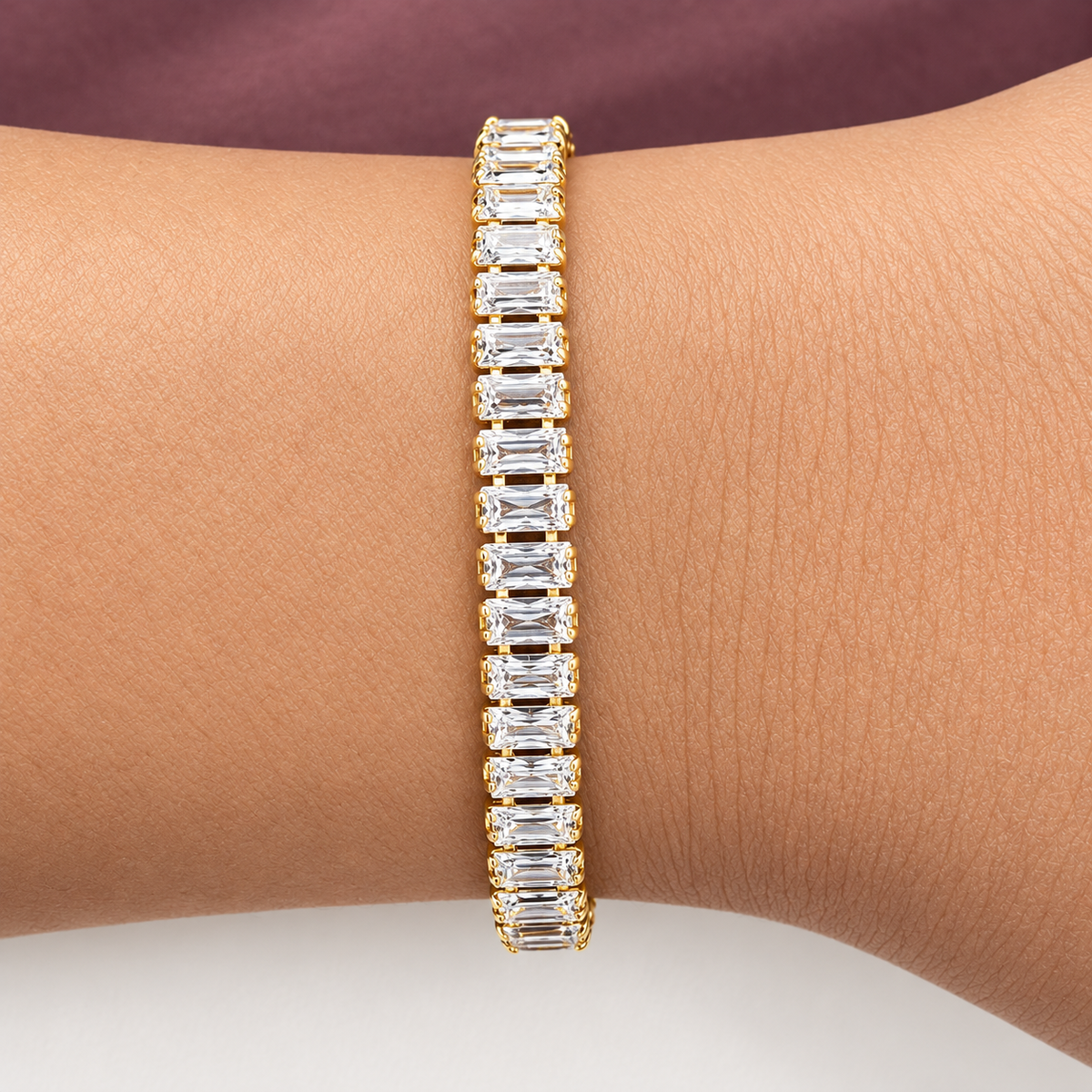 TFC Size 2.6 White Stone Tennis Bracelet