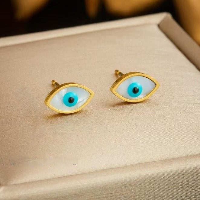 TFC Evil Eye Gold Plated Stud Earrings