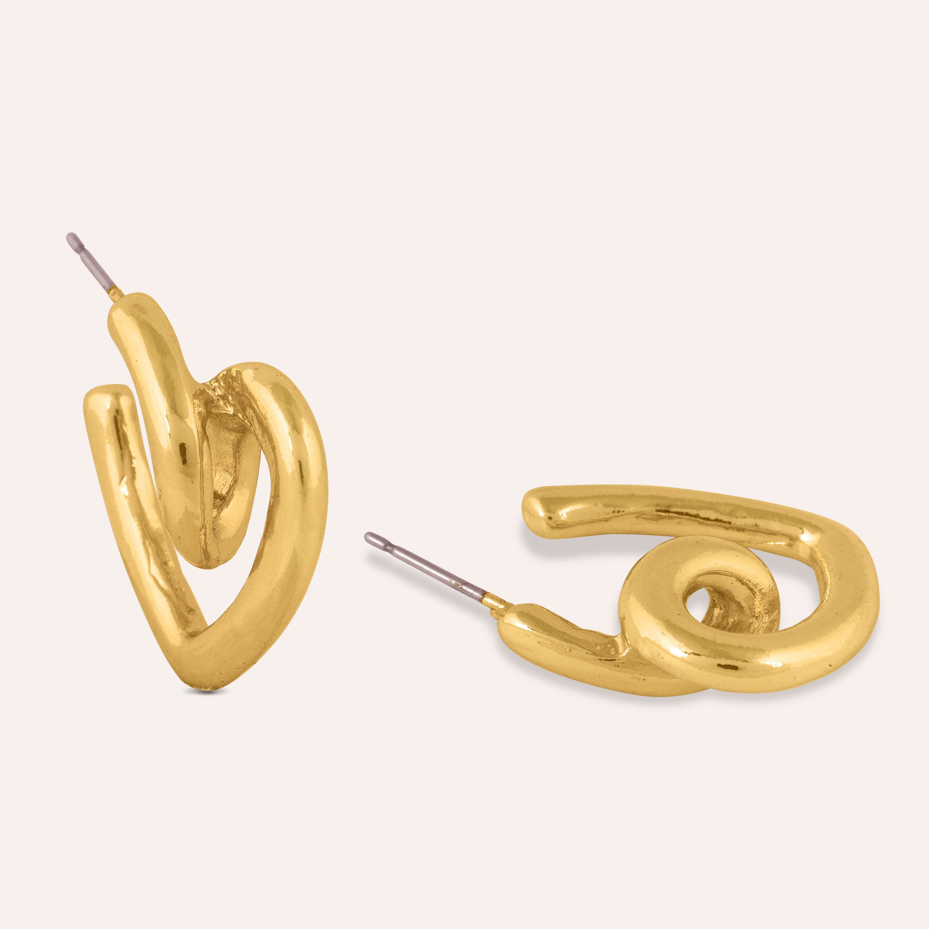 TFC Heartwink Gold Plated Hoop Earrings