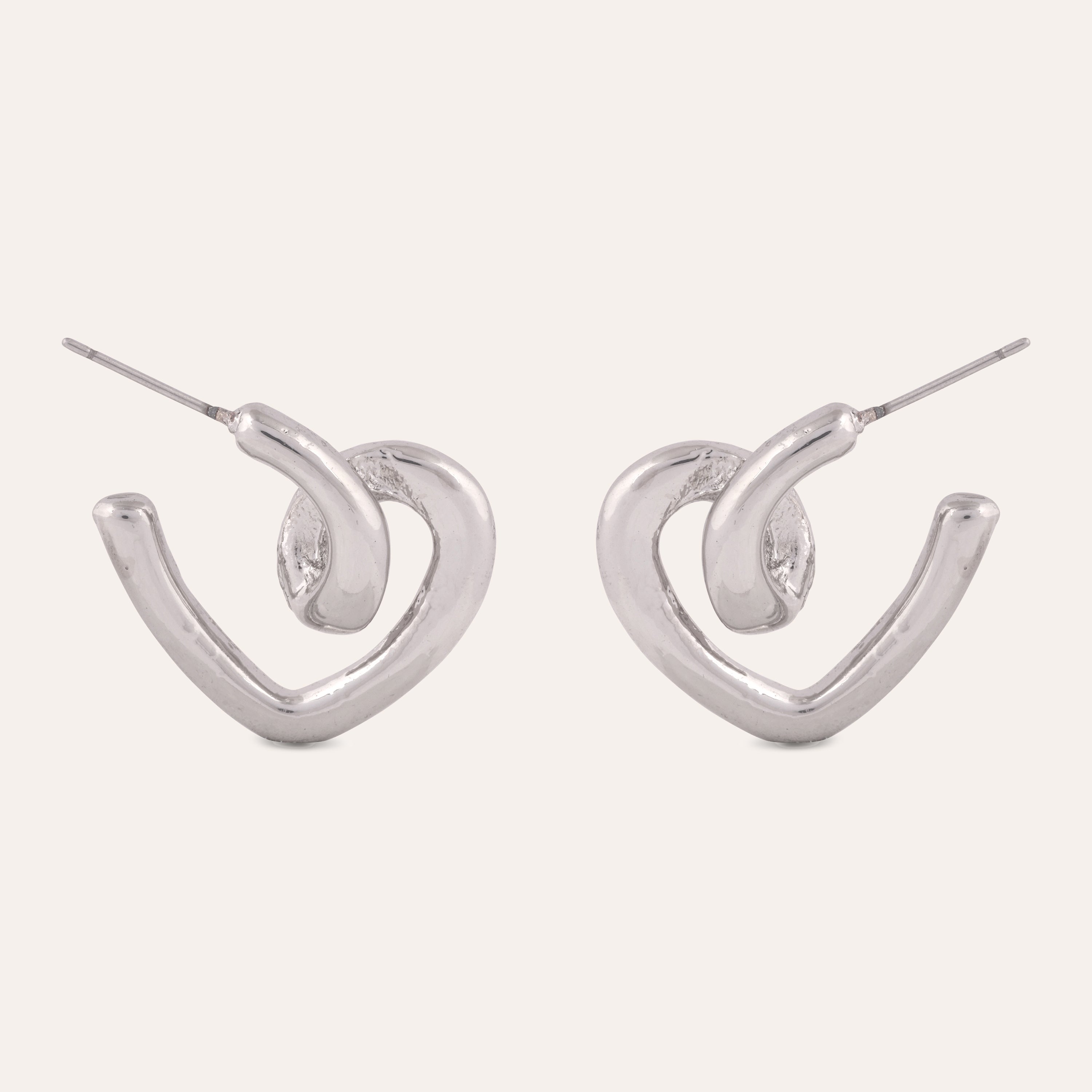 TFC Heartwink Silver Plated Hoop Earrings