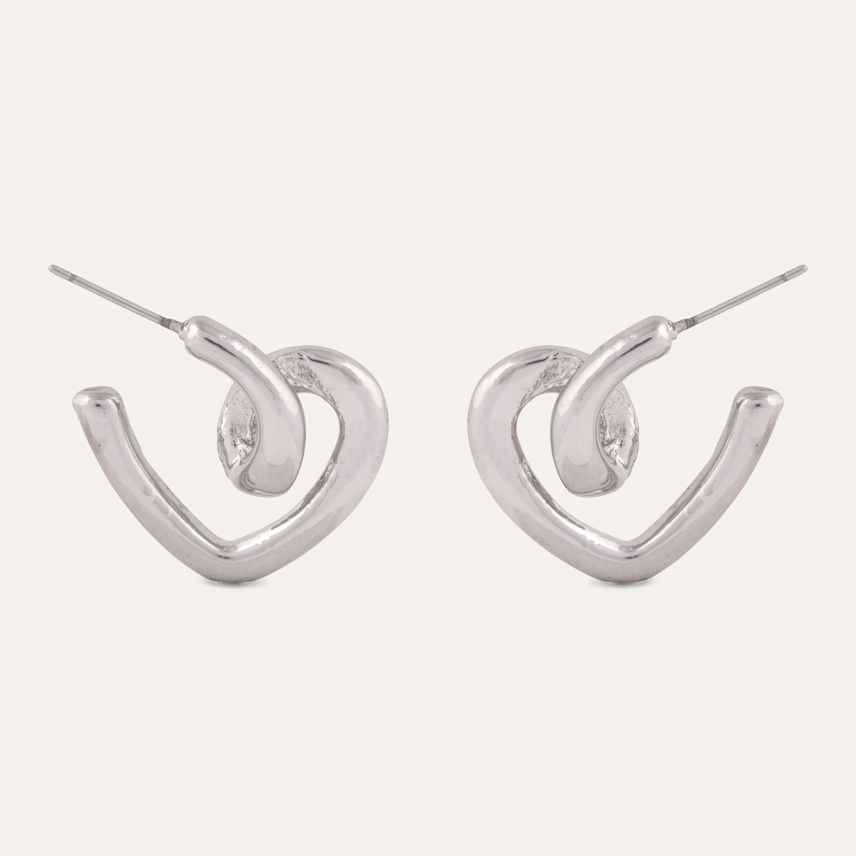 TFC Heartwink Silver Plated Hoop Earrings