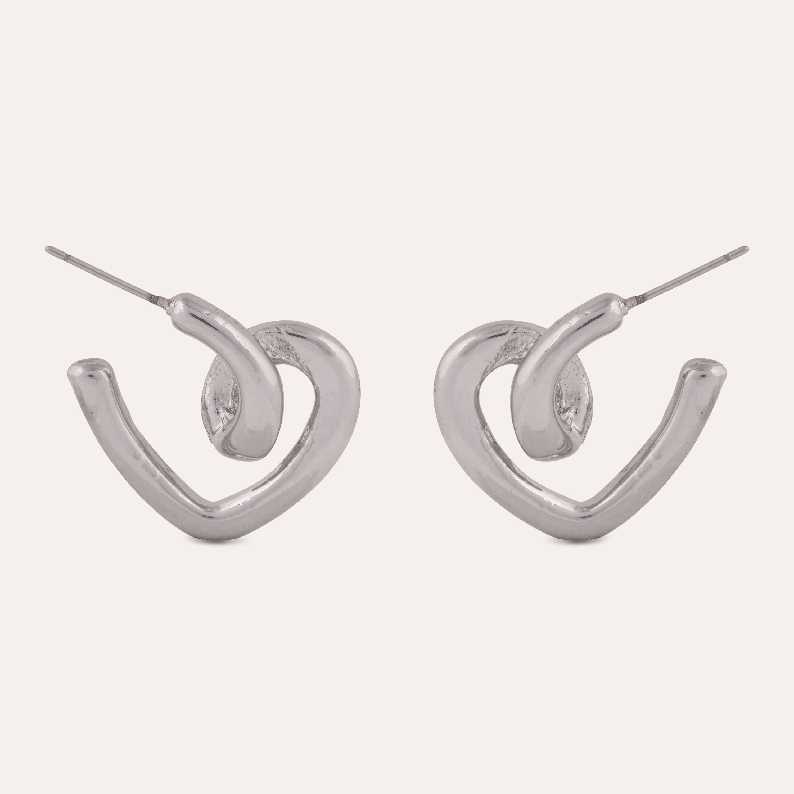 TFC Heartwink Silver Plated Hoop Earrings