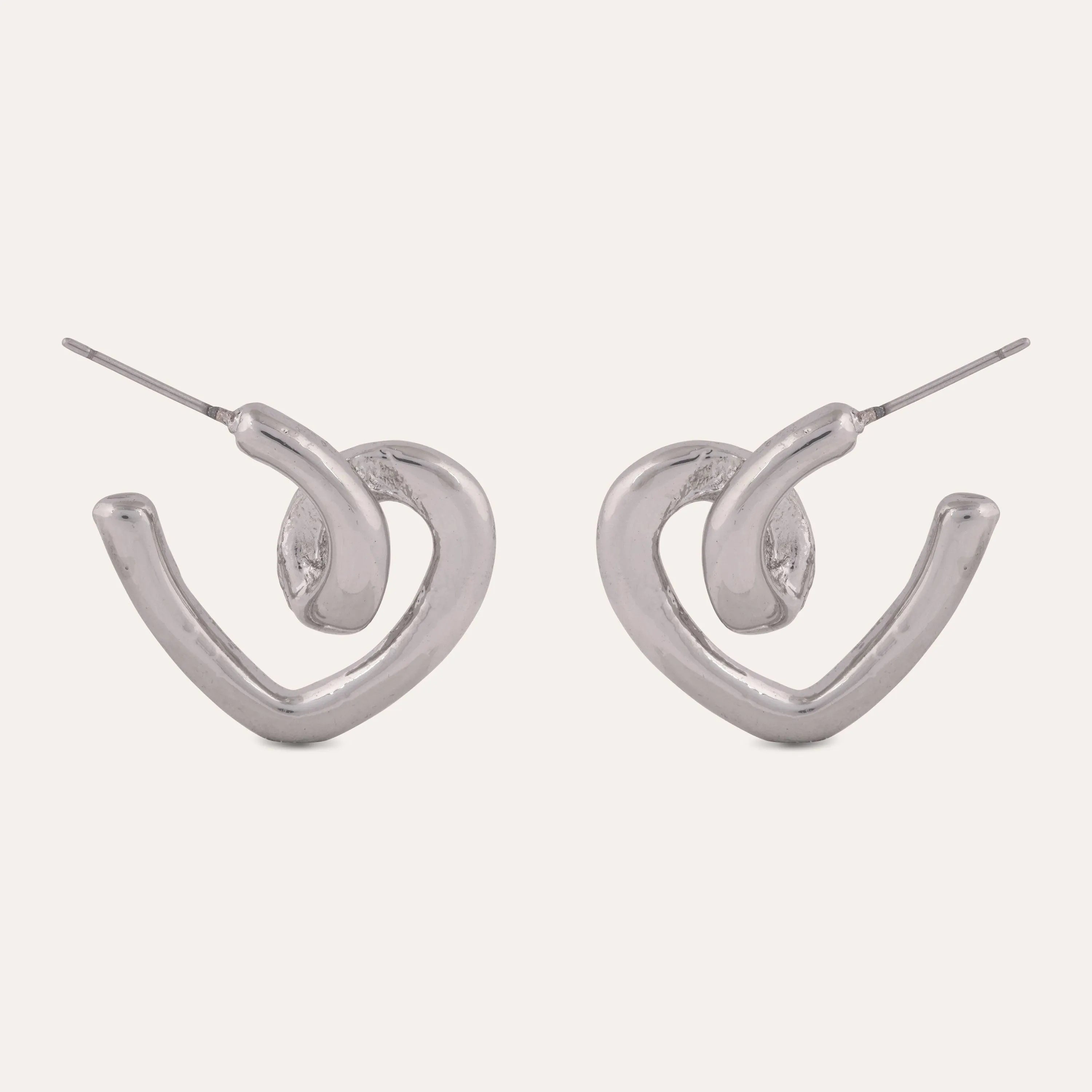 TFC Heartwink Silver Plated Hoop Earrings