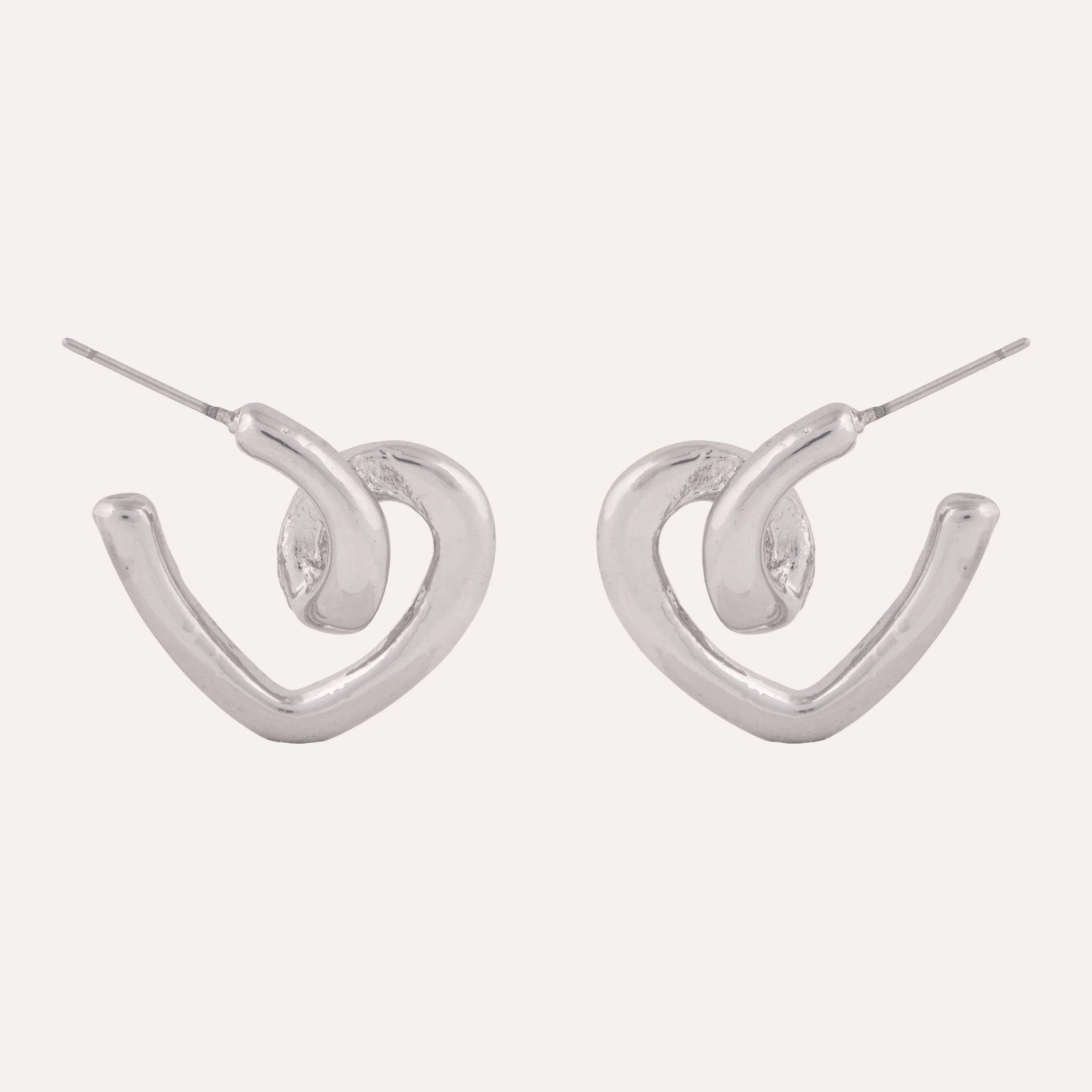 TFC Heartwink Silver Plated Hoop Earrings