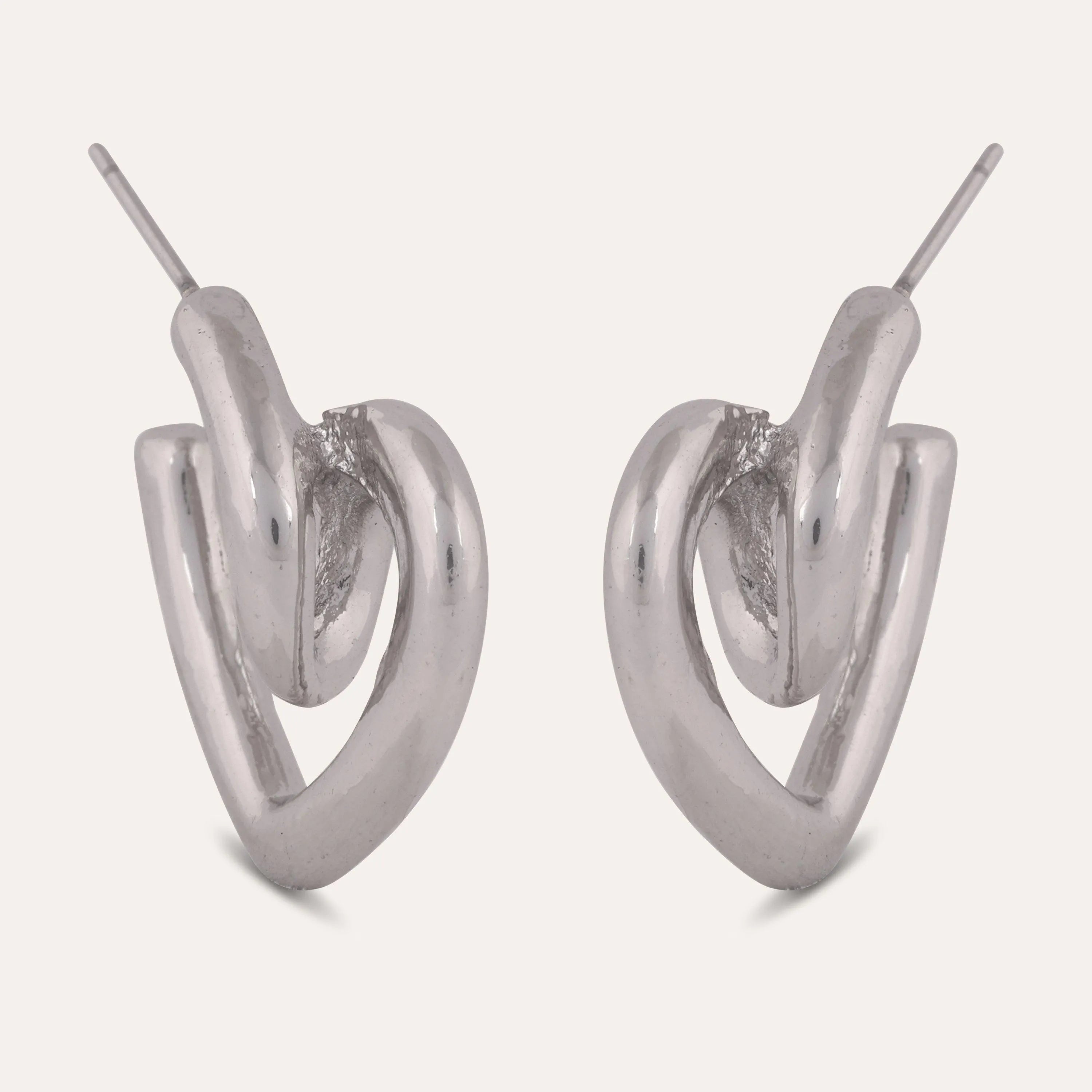 TFC Heartwink Silver Plated Hoop Earrings