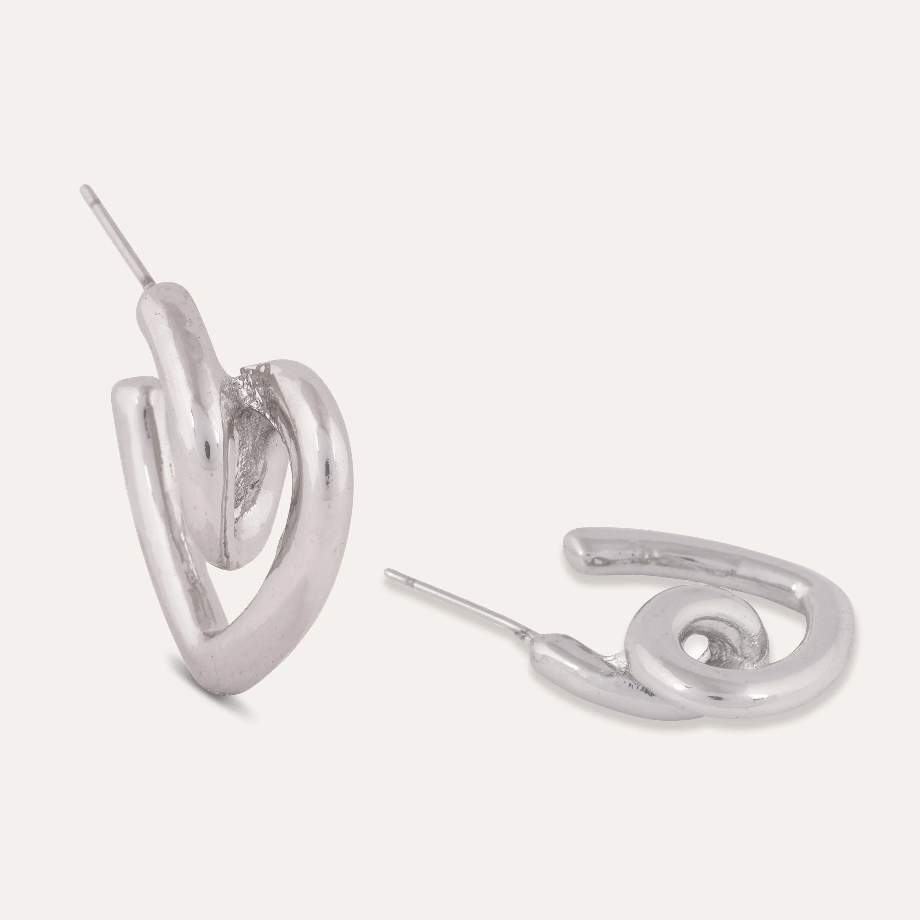 TFC Heartwink Silver Plated Hoop Earrings