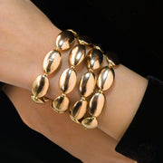 TFC Long Bold Beads Gold Plated Stacked Bracelet (Set of 4)