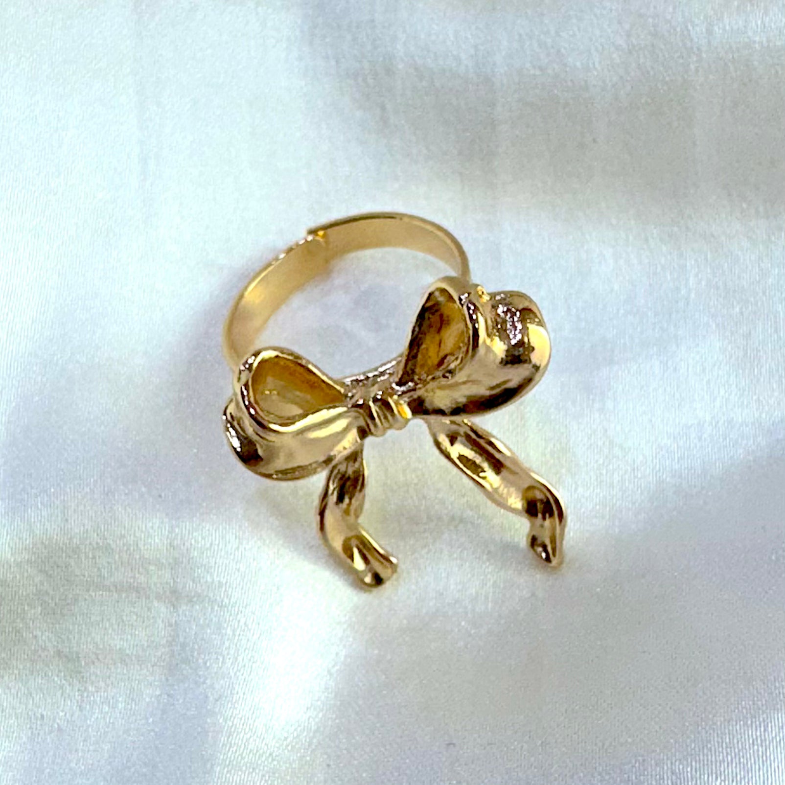 TFC Pookie Bowtie Adjustable Gold Plated Ring