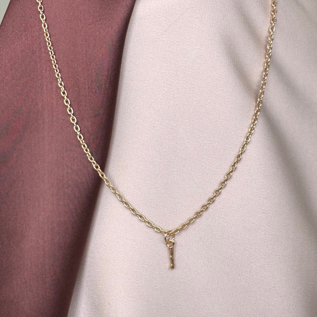 TFC Mini Letter - I Gold Plated Pendant Necklace