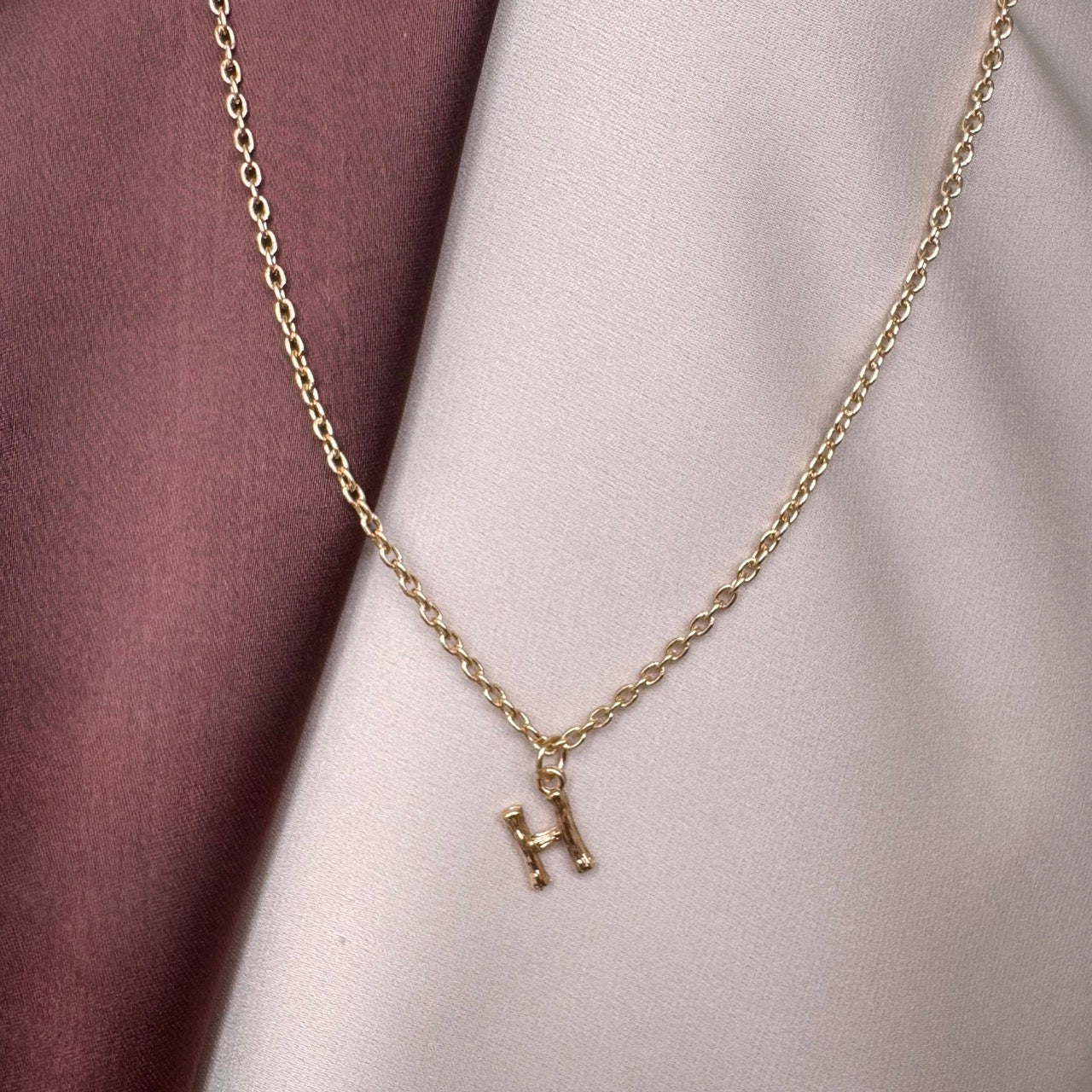 TFC Mini Letter - H Gold Plated Pendant Necklace