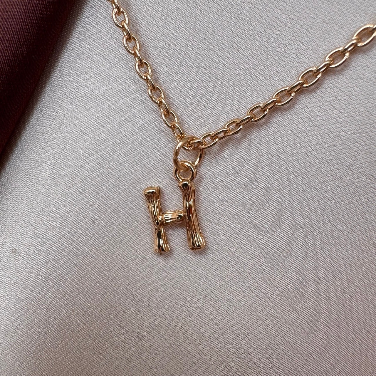 TFC Mini Letter - H Gold Plated Pendant Necklace