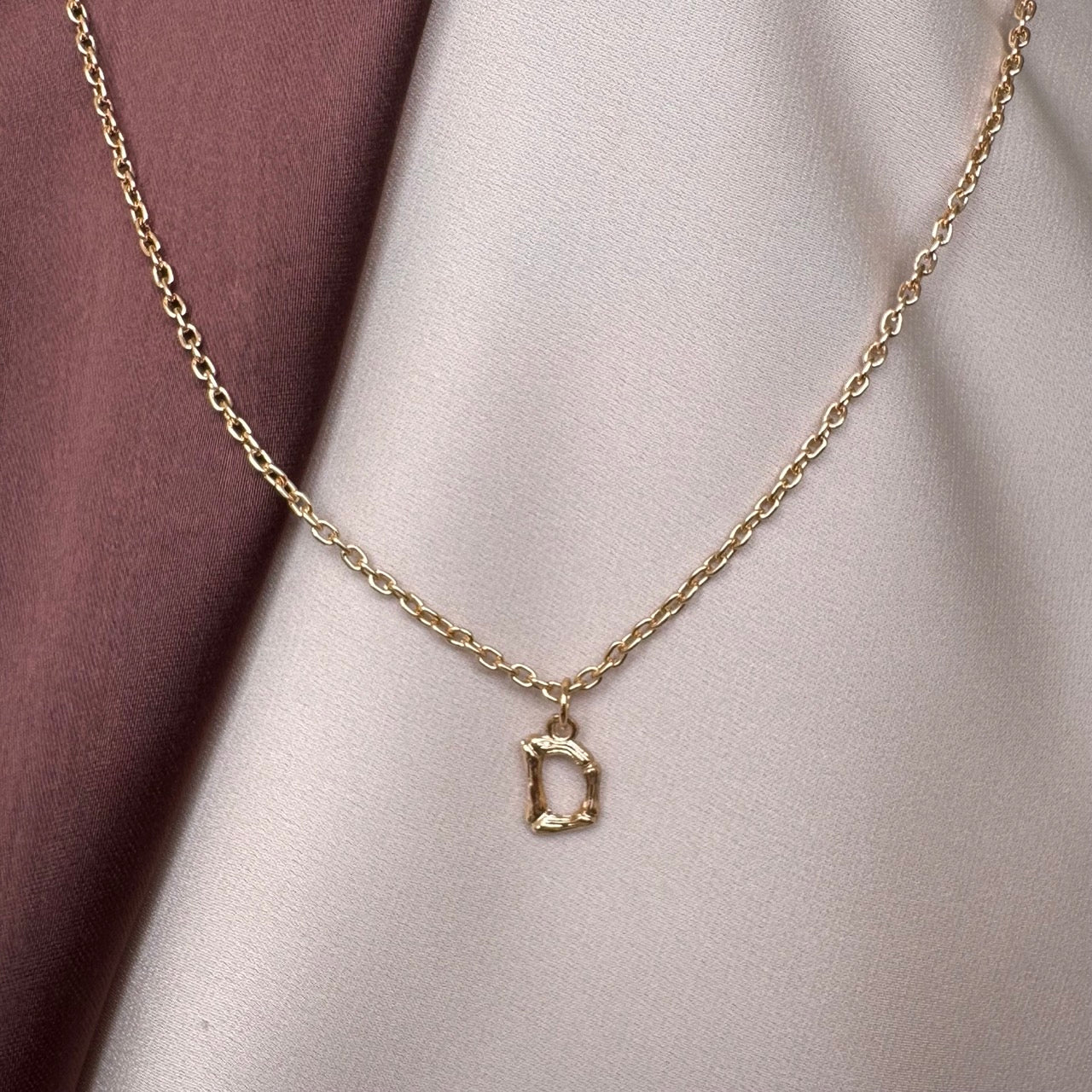 TFC Mini Letter - D Gold Plated Pendant Necklace