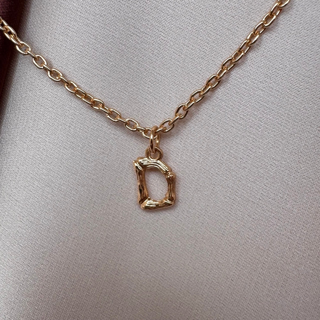 TFC Mini Letter - D Gold Plated Pendant Necklace