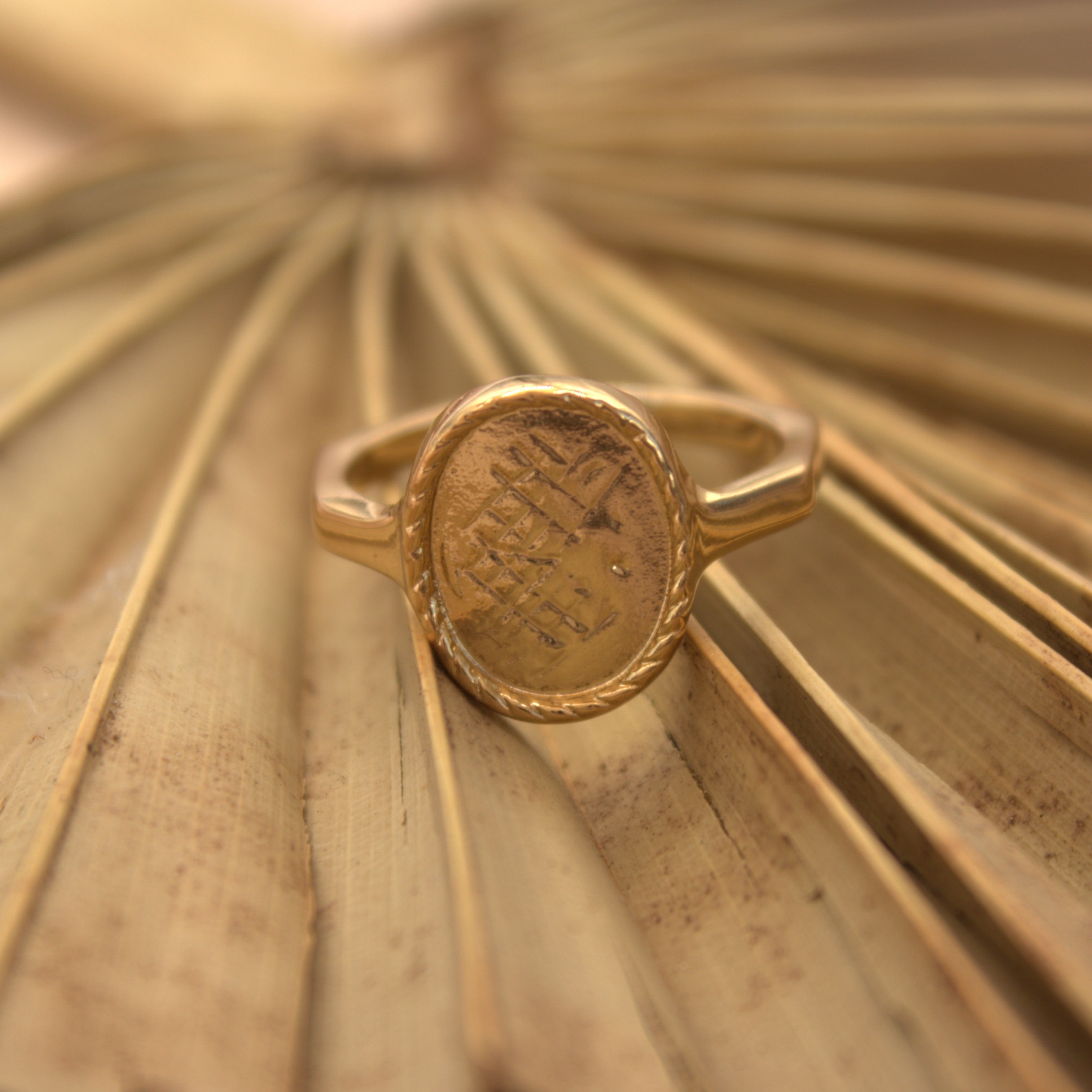 TFC Signet Gold Plated Ring