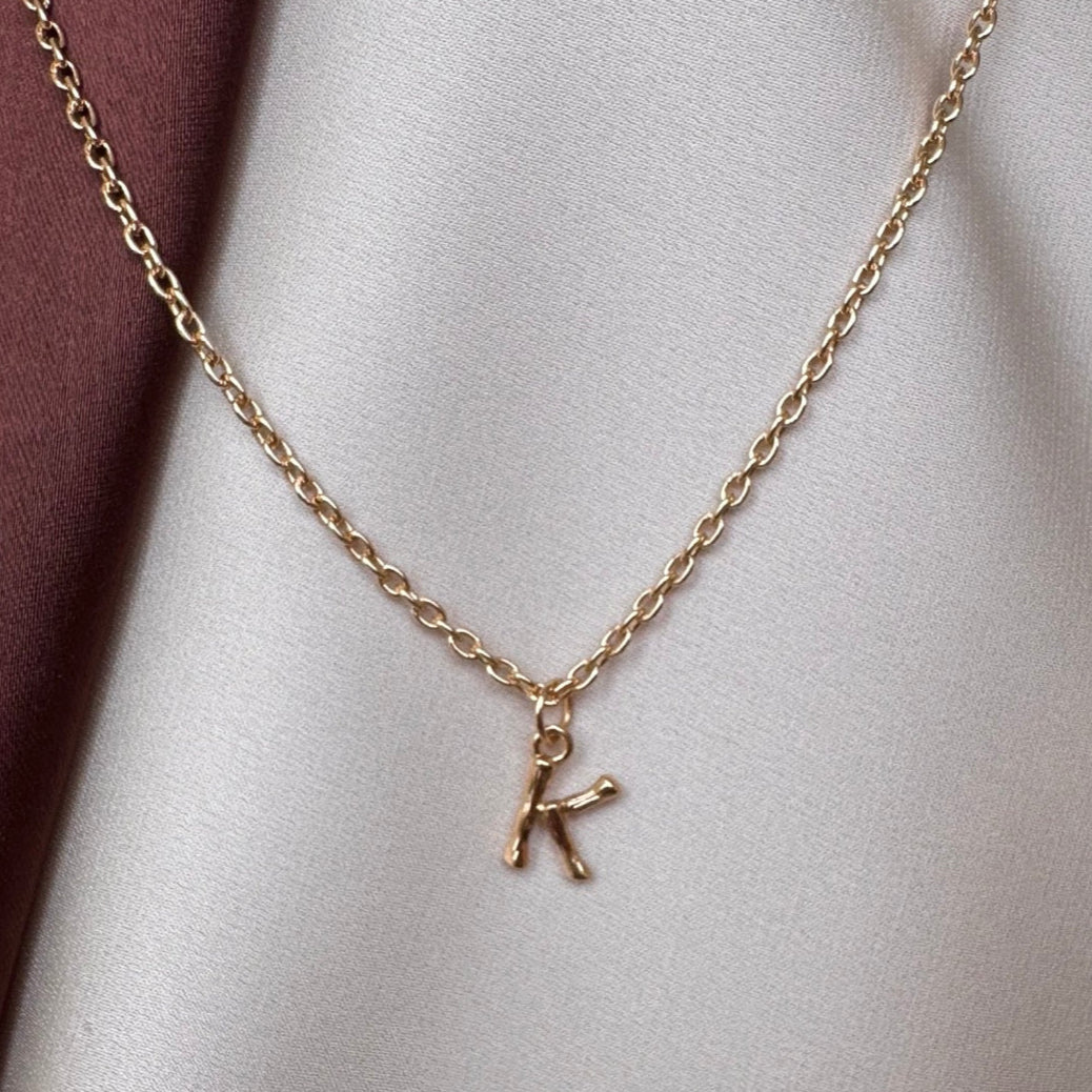 TFC Mini Letter - K Gold Plated Pendant Necklace