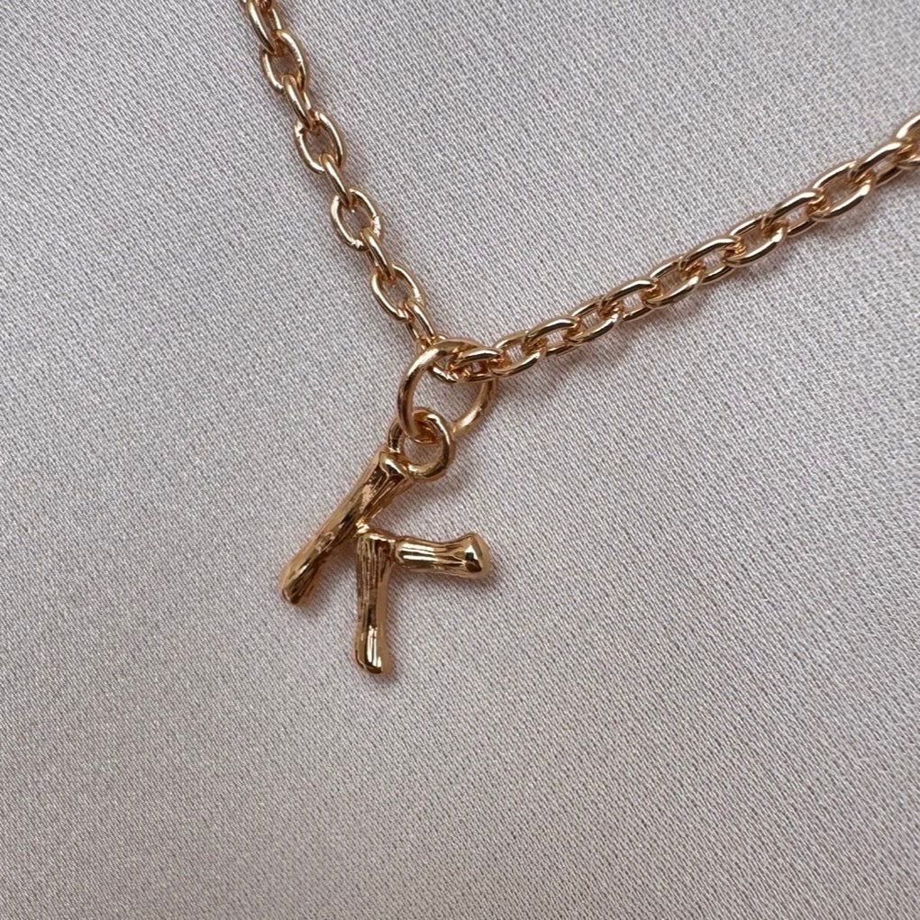 TFC Mini Letter - K Gold Plated Pendant Necklace