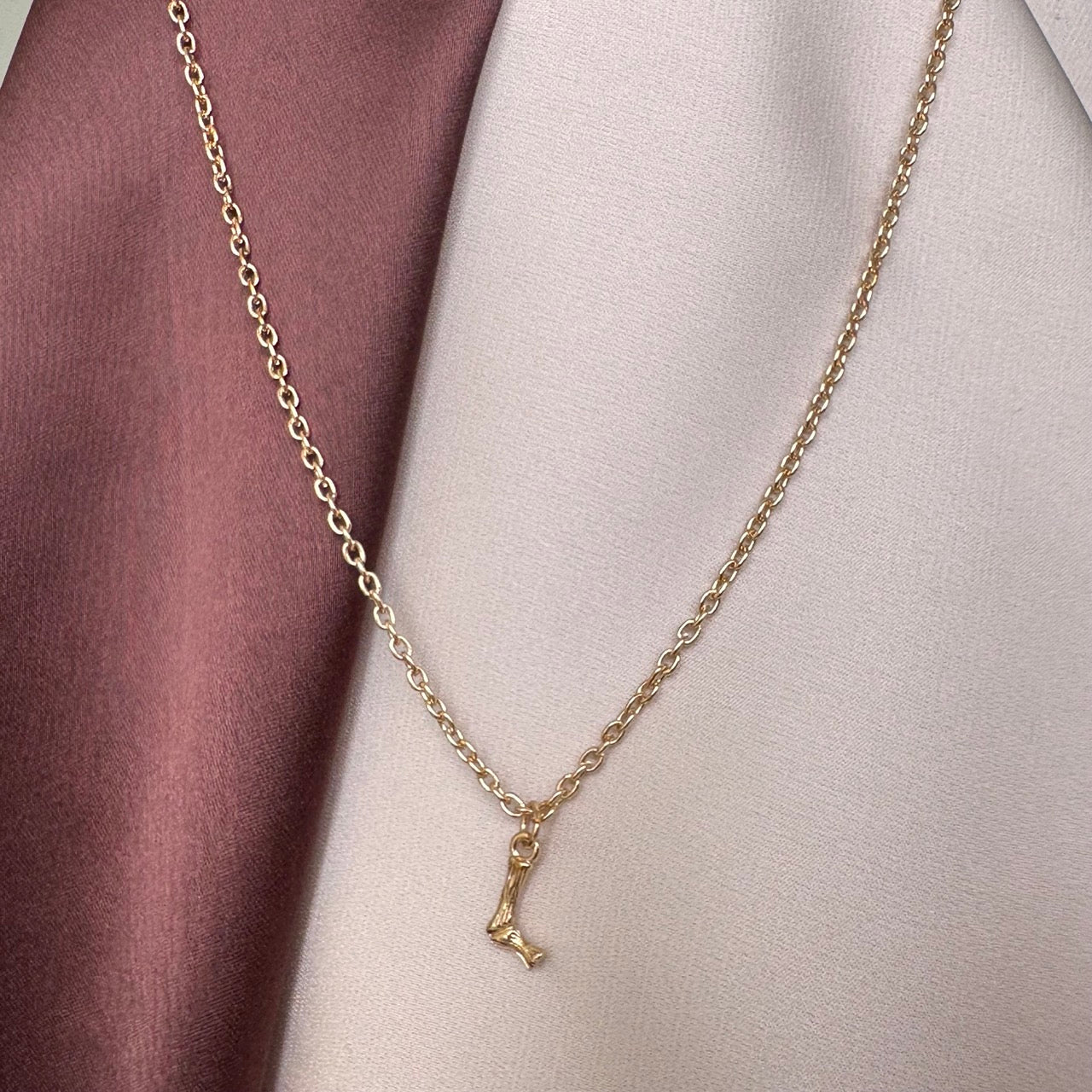 TFC Mini Letter - L Gold Plated Pendant Necklace