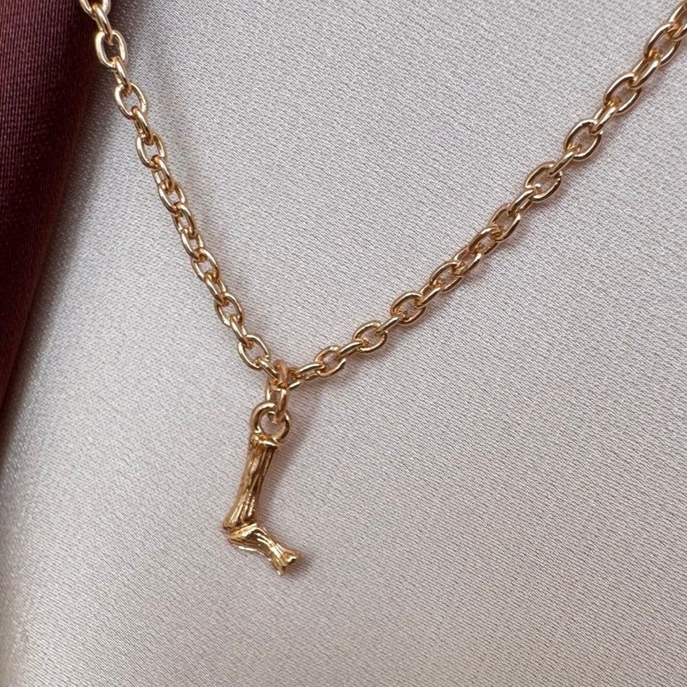 TFC Mini Letter - L Gold Plated Pendant Necklace