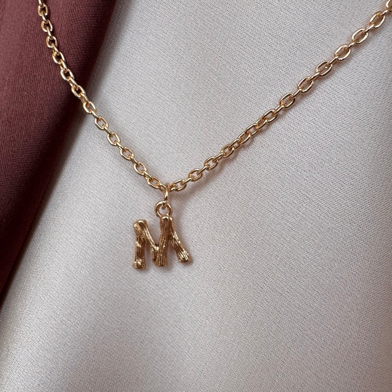 TFC Mini Letter - M Gold Plated Pendant Necklace
