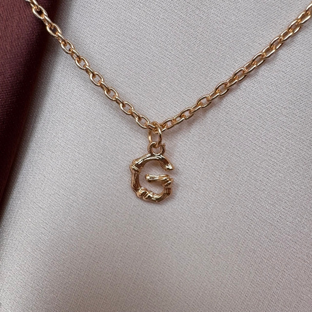 TFC Mini Letter - G Gold Plated Pendant Necklace