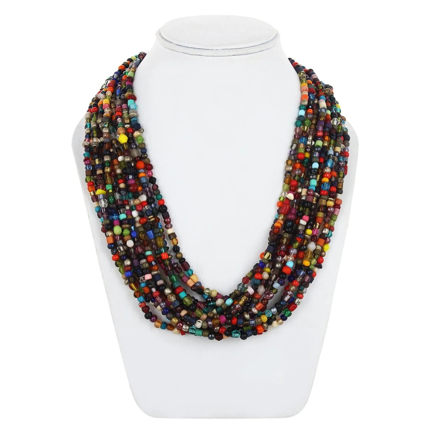 TFC Multicolor Multi Layered Beaded Necklace