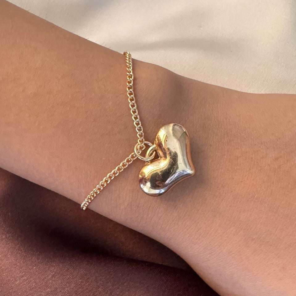 TFC Perfect Heart Bead Gold Plated Bracelet