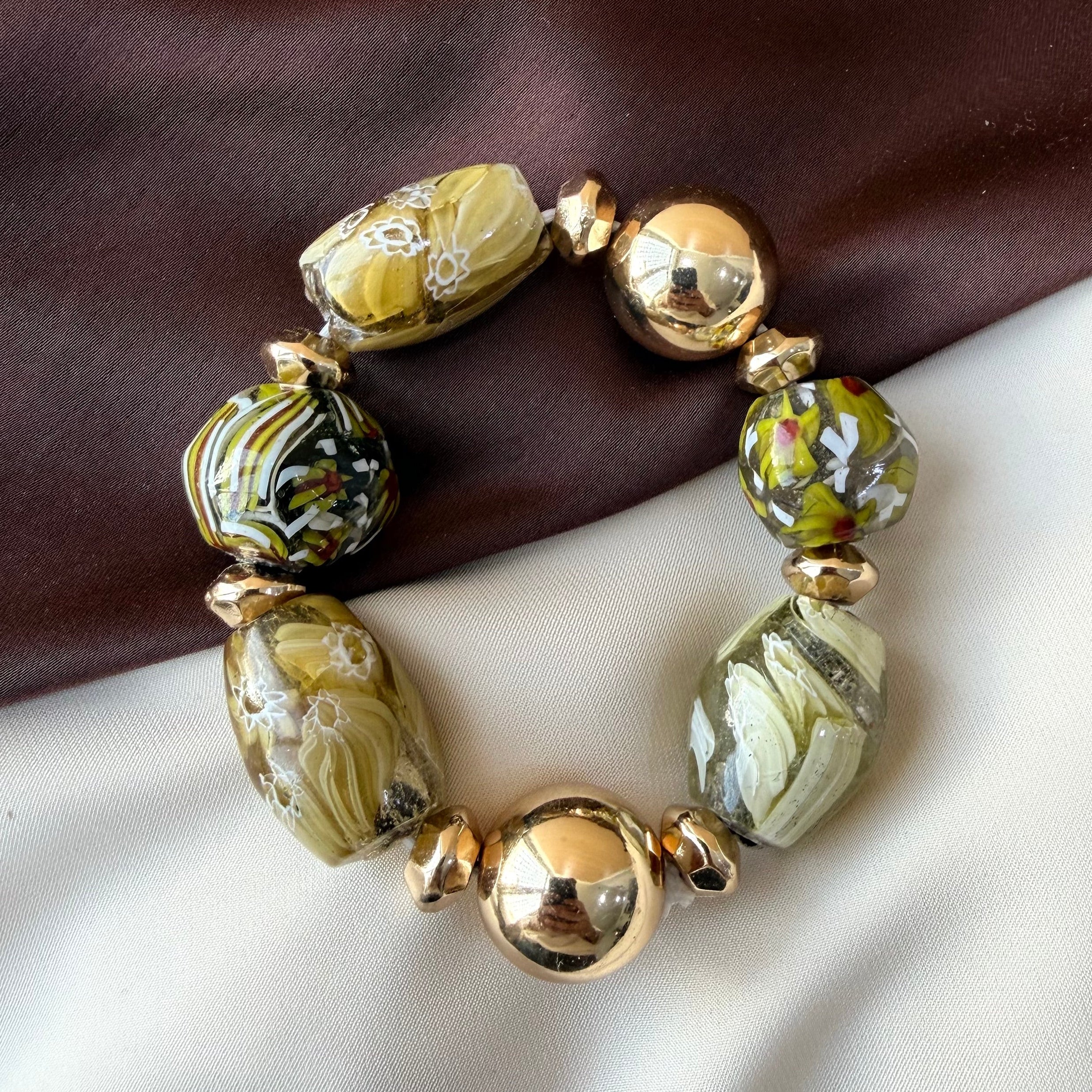 TFC Multi Green Art Gold Plated Bracelet