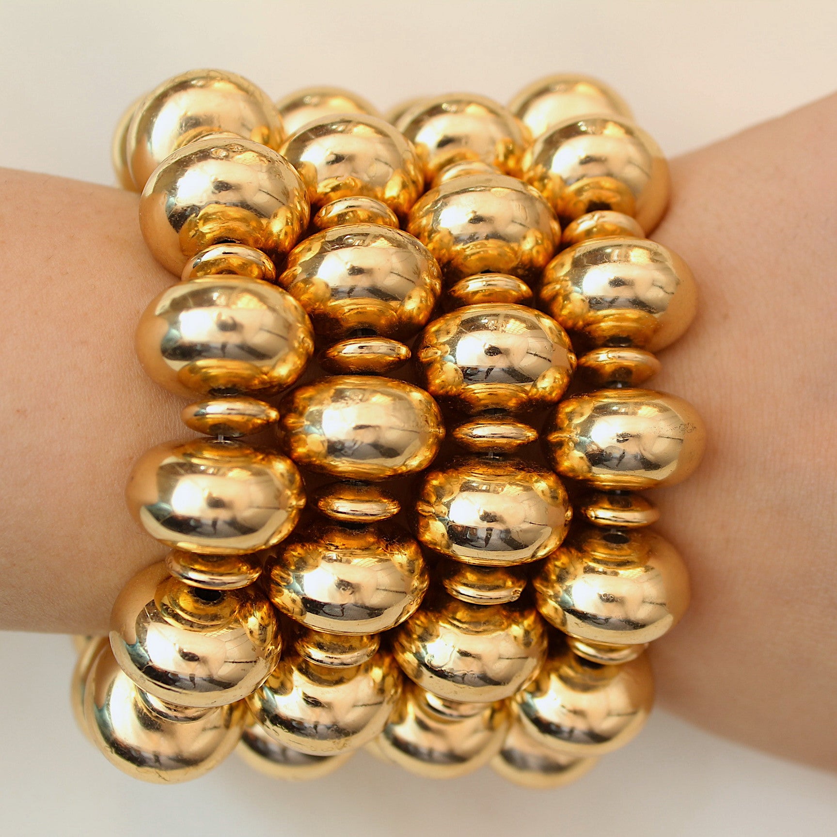 TFC Chunky Gold Plated Stacked Bracelet (Set of 4)
