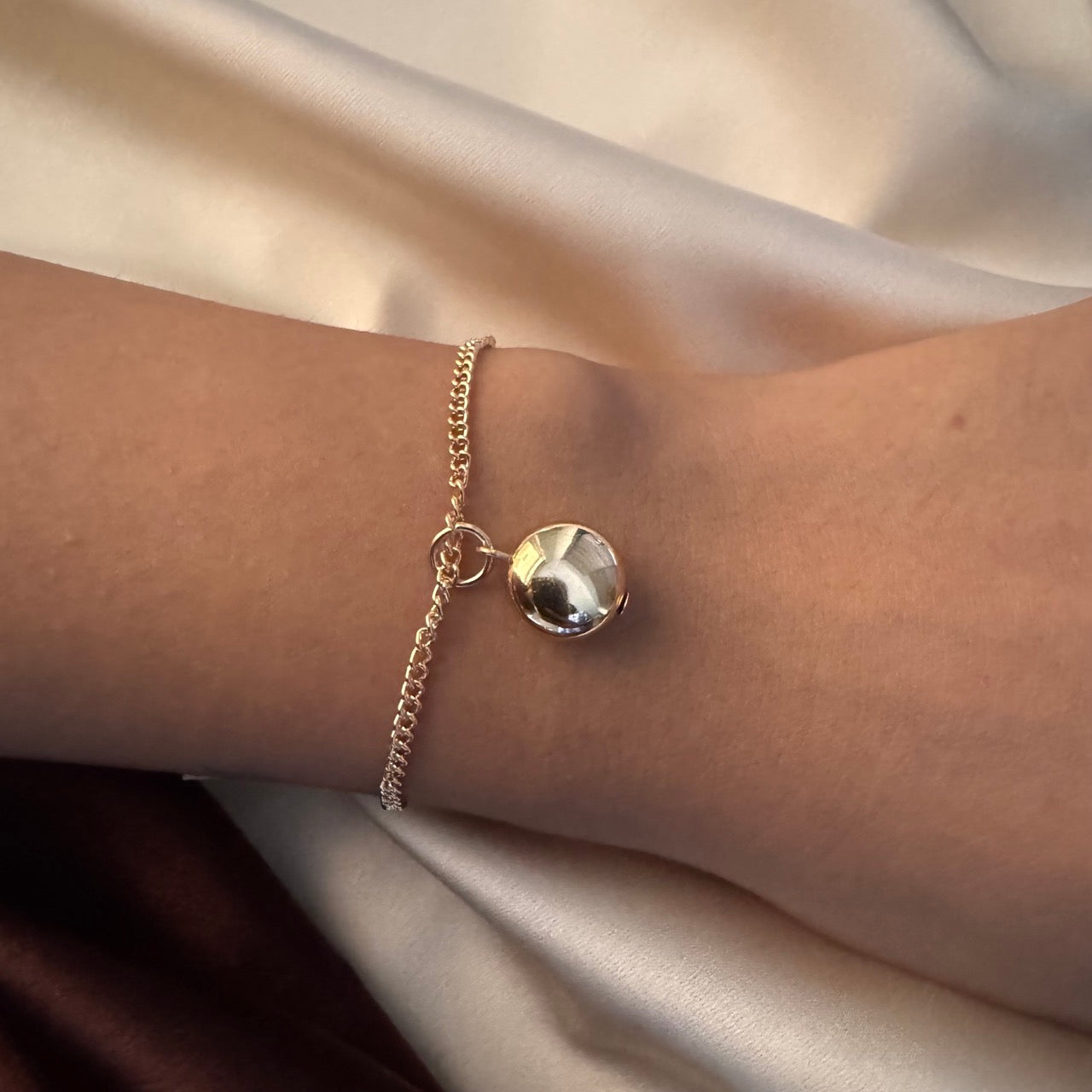 TFC Single Bead Charm Gold Plated Bracelet