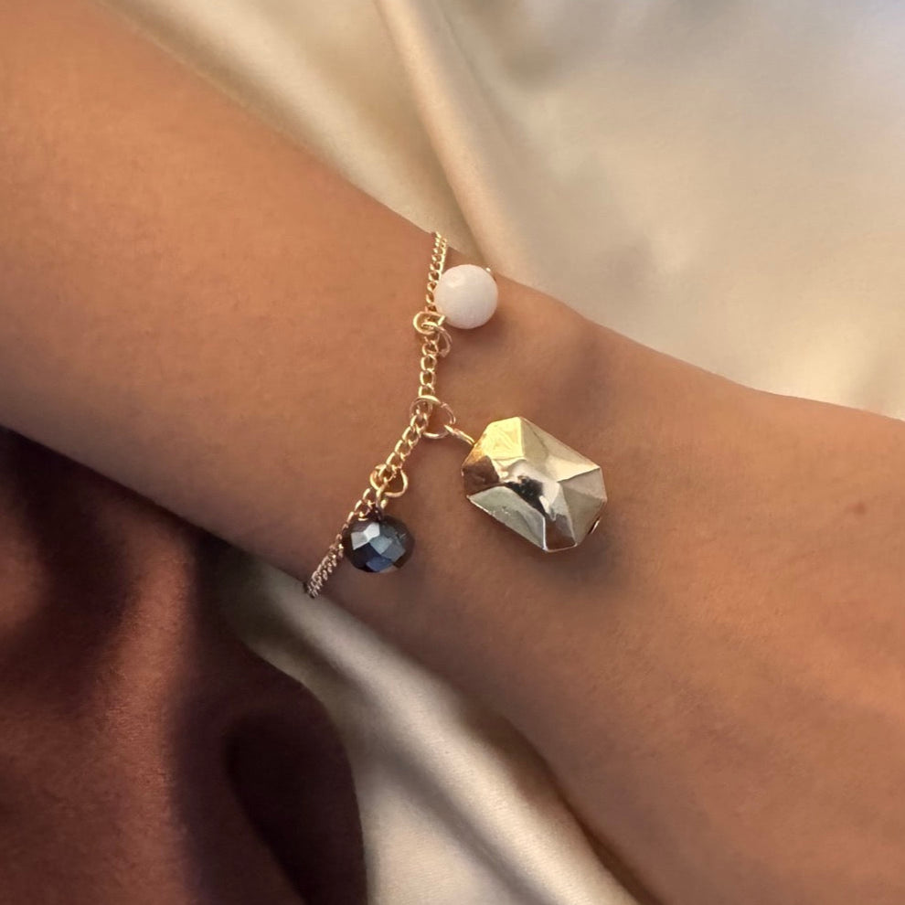 TFC Aurum Bead Charm Gold Plated Bracelet