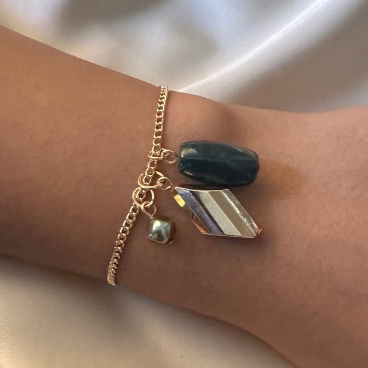 TFC Berry Bead Charm Gold Plated Bracelet