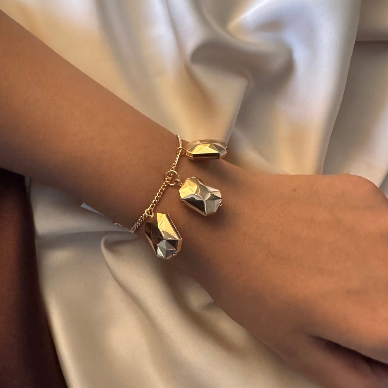 TFC Recto Bead Gold Plated Bracelet