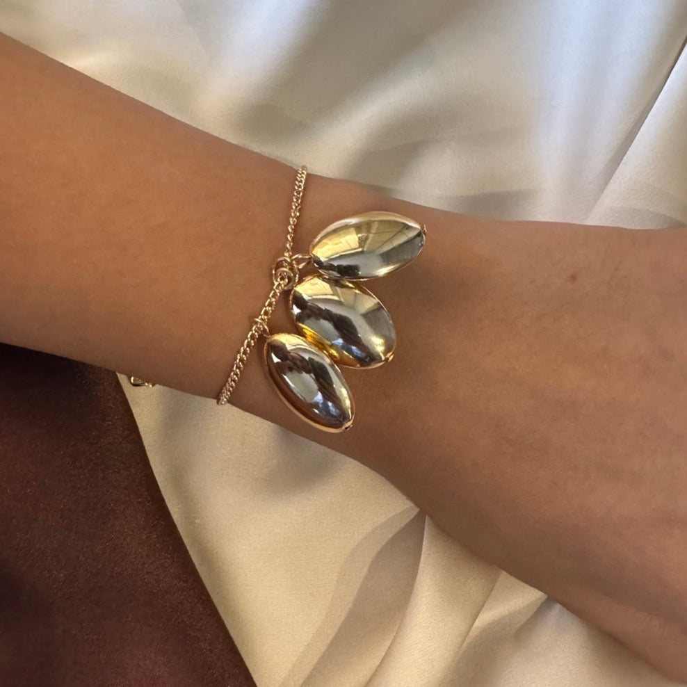 TFC Jiggle Bead Gold Plated Bracelet