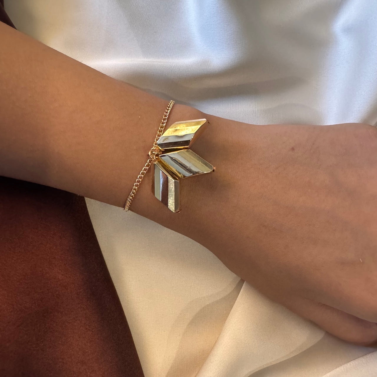 TFC Diamond Bead Gold Plated Bracelet
