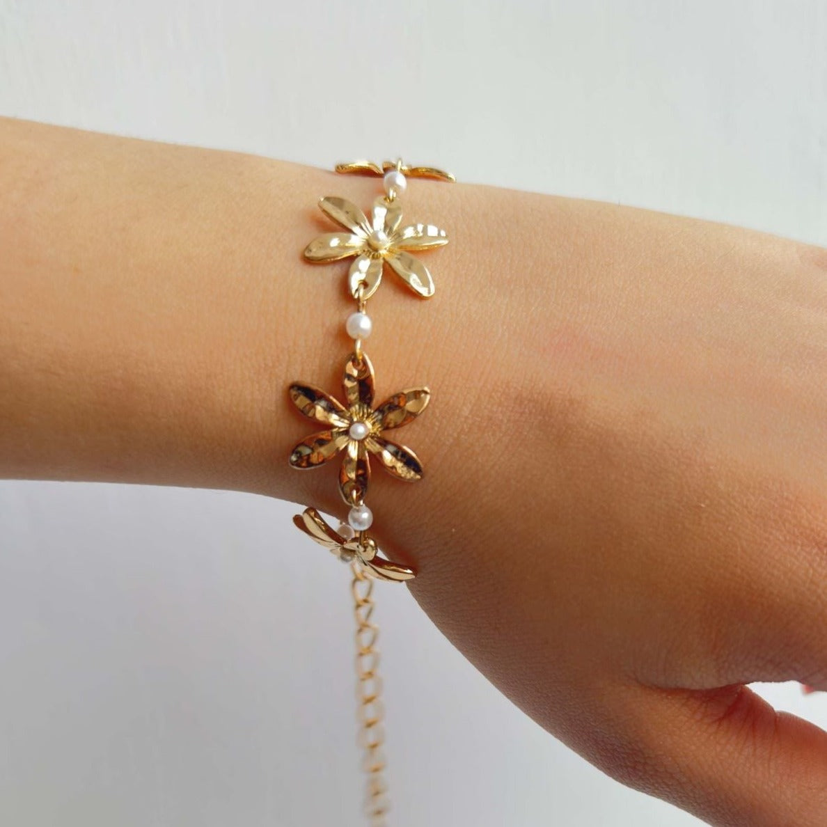 TFC Hibiscus Gold Plated Bracelet