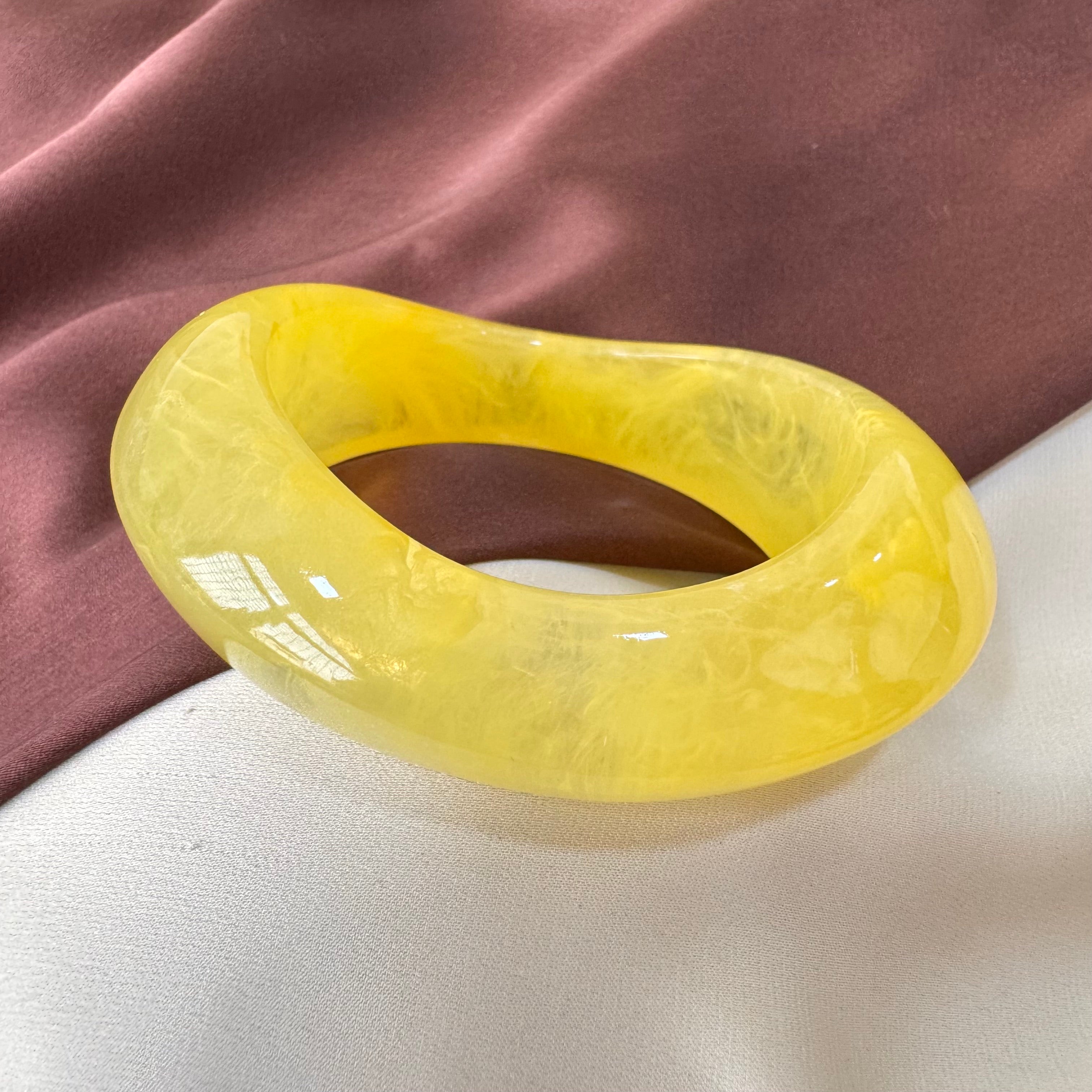 TFC Size 2.6 Transy Yellow Resin Bangle