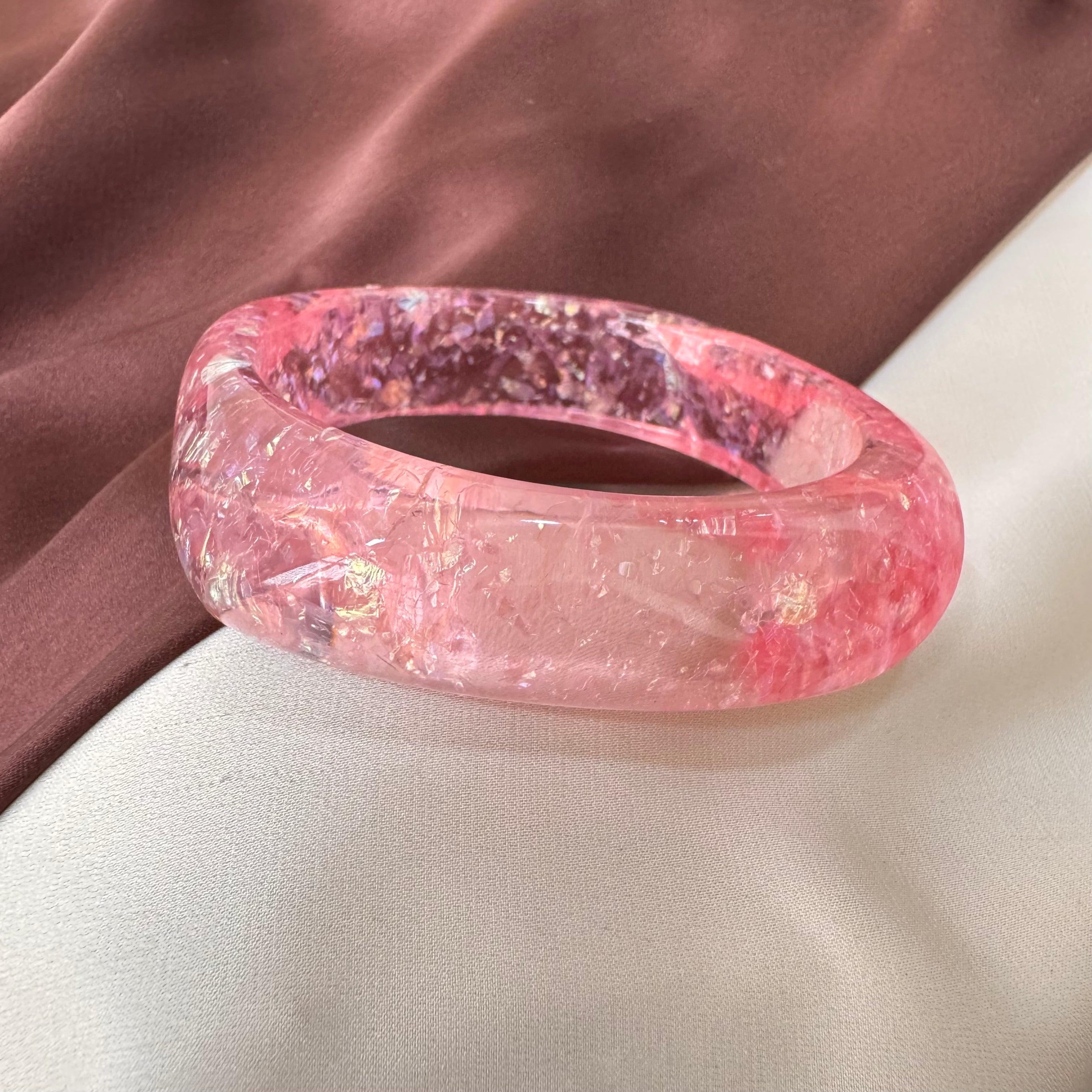 TFC Size 2.6 Transy Pink Resin Bangle