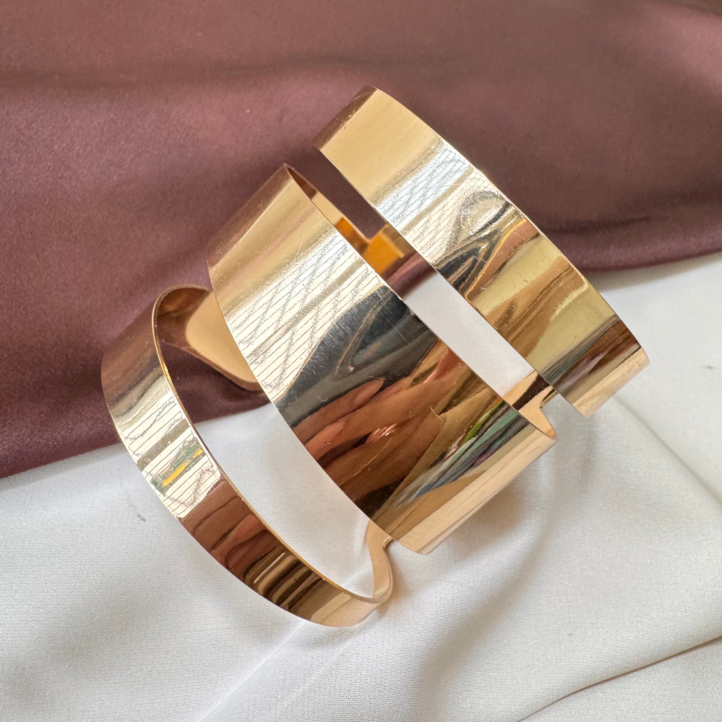 TFC Adjustable Fashion Gold Plated Cuff Bracelet