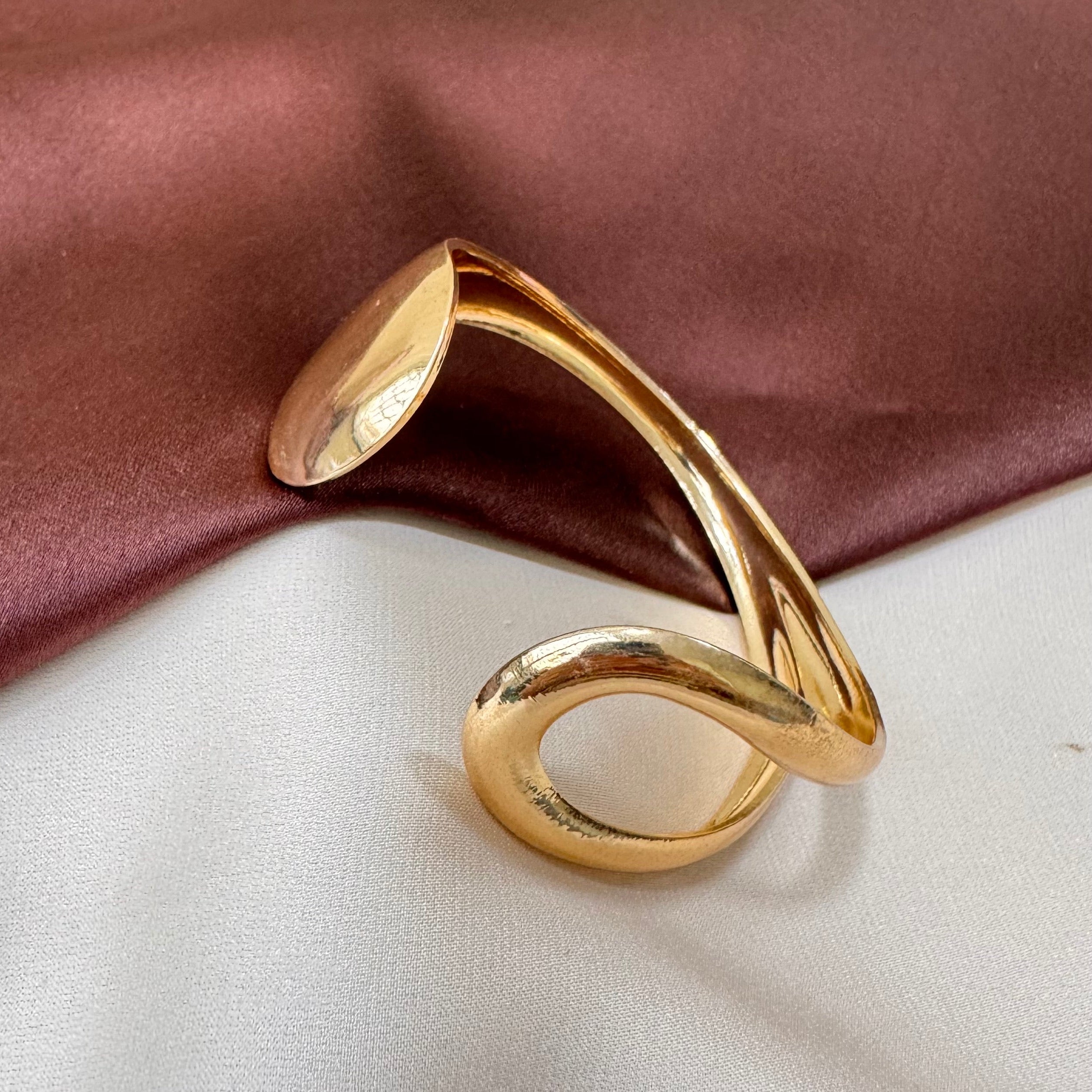 TFC Adjustable Modern Gold Plated Cuff Bracelet