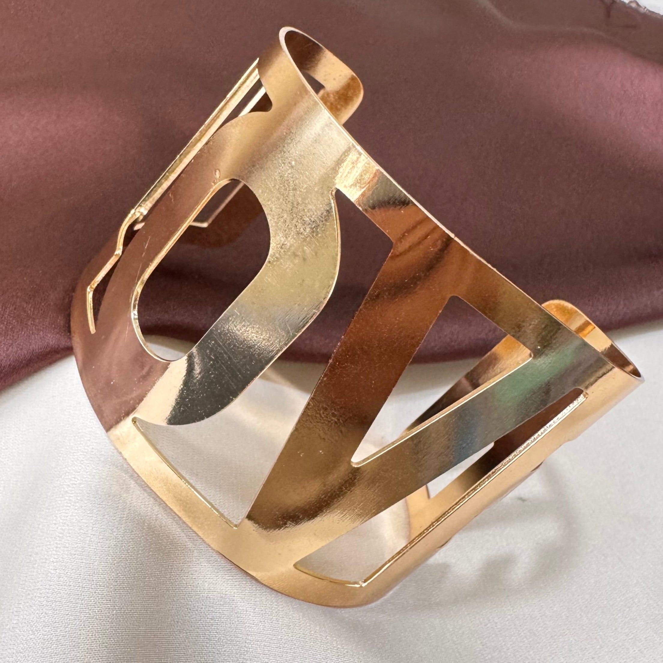 TFC Adjustable LOVE Gold Plated Cuff Bracelet