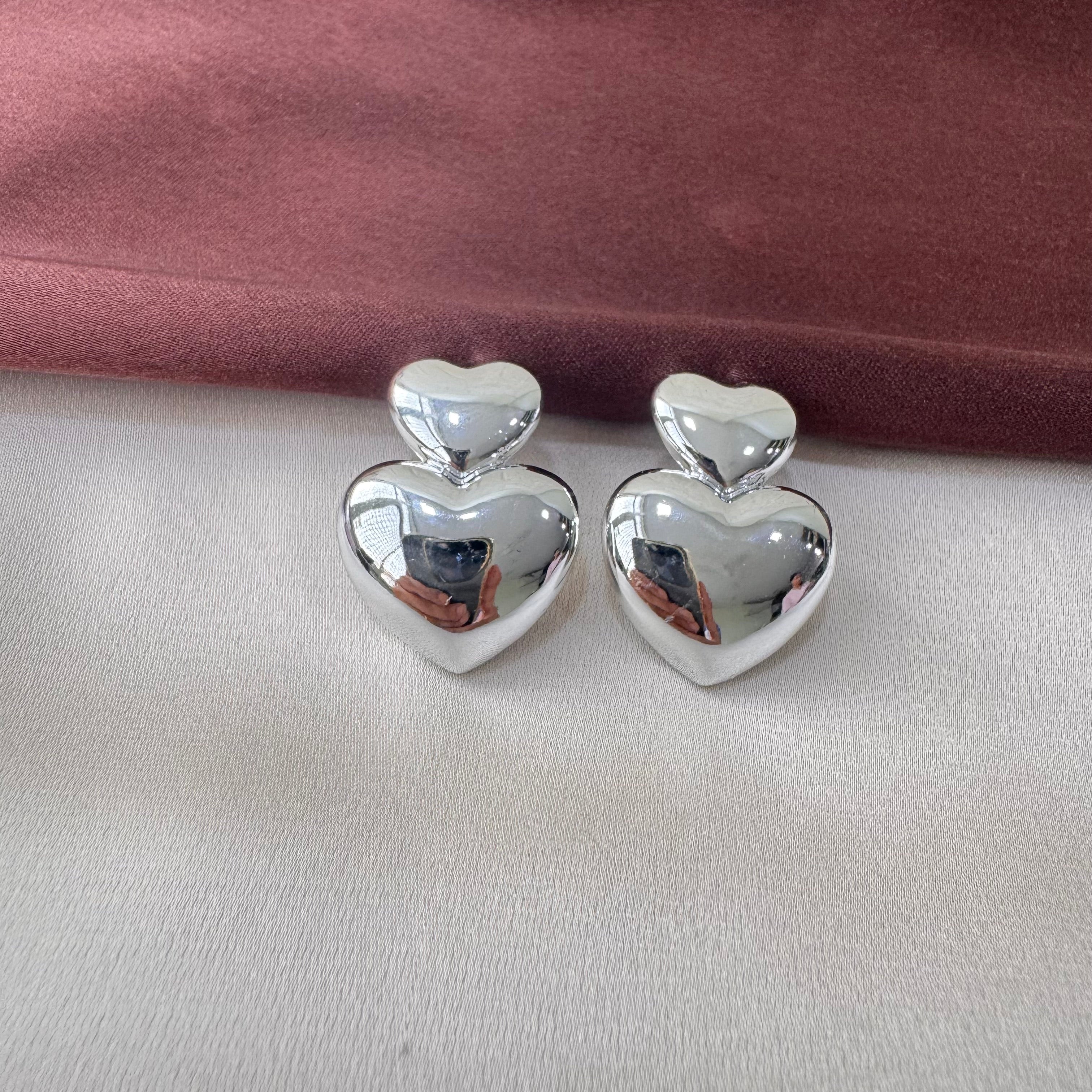 TFC Special Heart Silver Plated Stud Earrings
