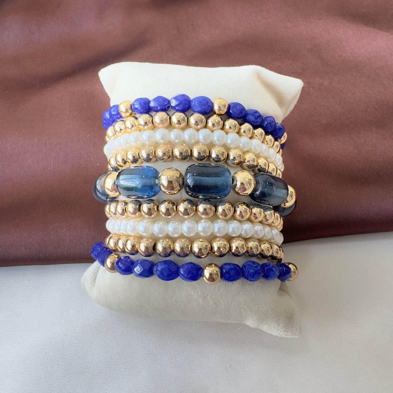 TFC Royal Blue Gold Plated Bracelet (set of 9)