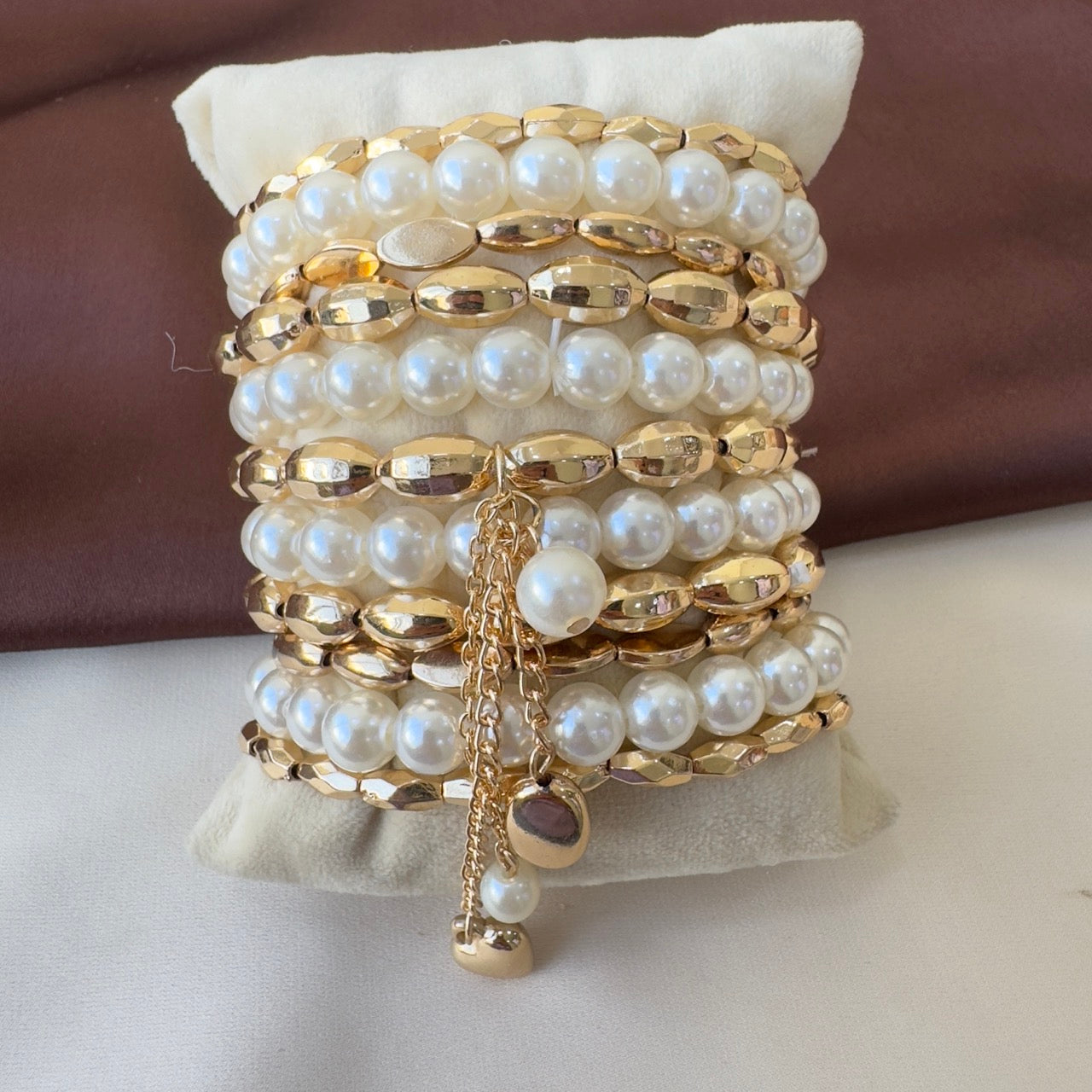 TFC Pearl Lover Gold Plated Bracelet (set of 11)
